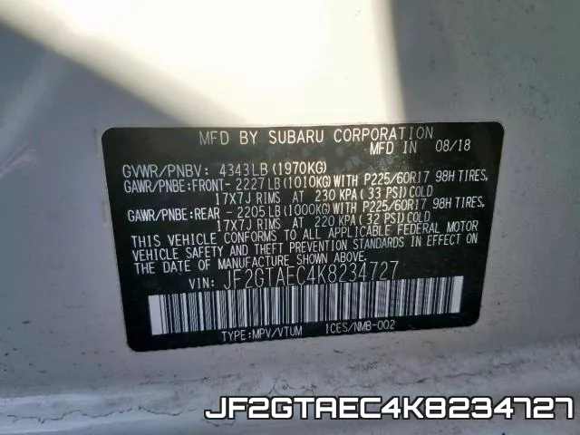 JF2GTAEC4K8234727 фото 2