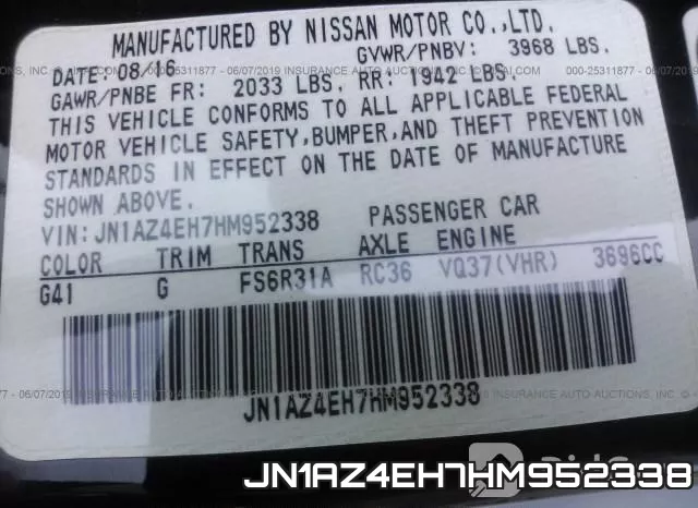 JN1AZ4EH7HM952338 фото 10