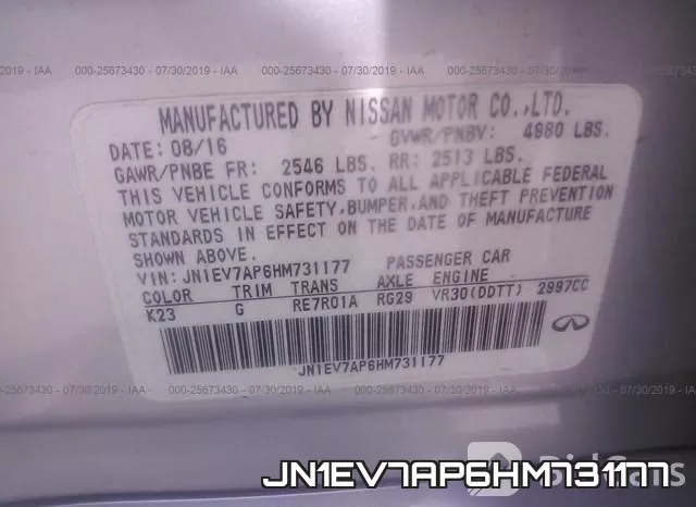 JN1EV7AP6HM731177 фото 10