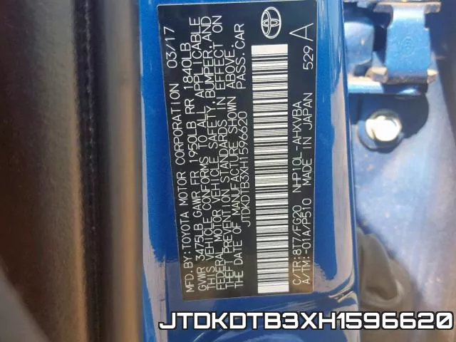 JTDKDTB3XH1596620 фото 2