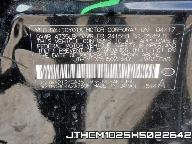 JTHCM1D25H5022642 фото 2