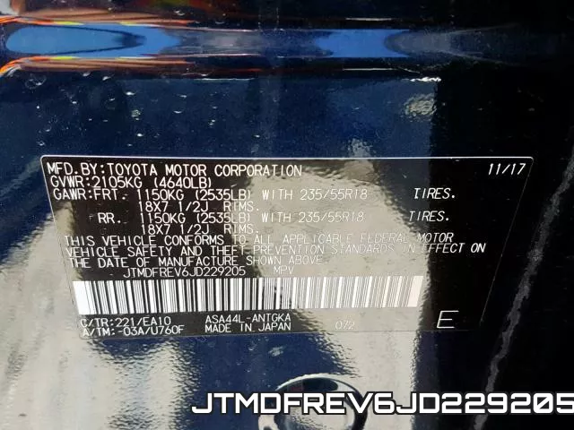 JTMDFREV6JD229205 фото 2