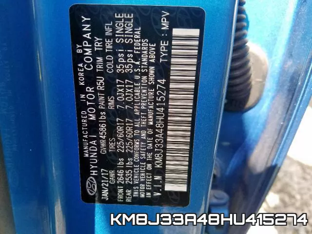 KM8J33A48HU415274 фото 2
