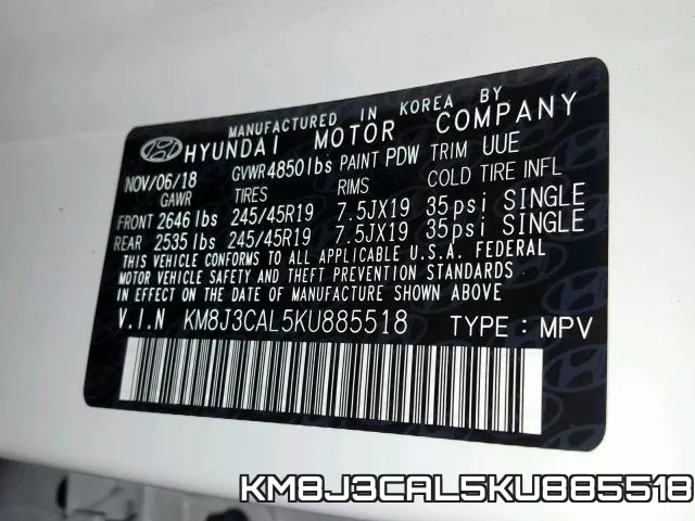 KM8J3CAL5KU885518 фото 2