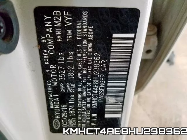 KMHCT4AE8HU238362 фото 2