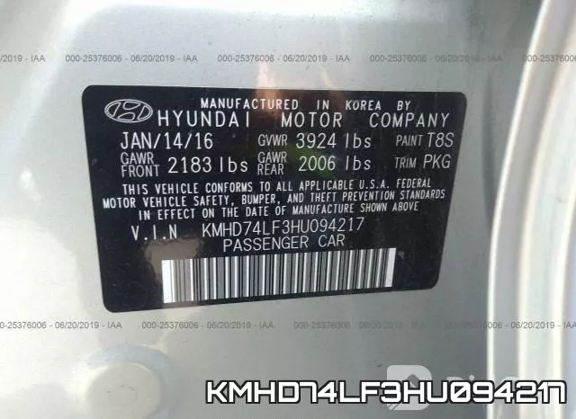 KMHD74LF3HU094217 фото 10