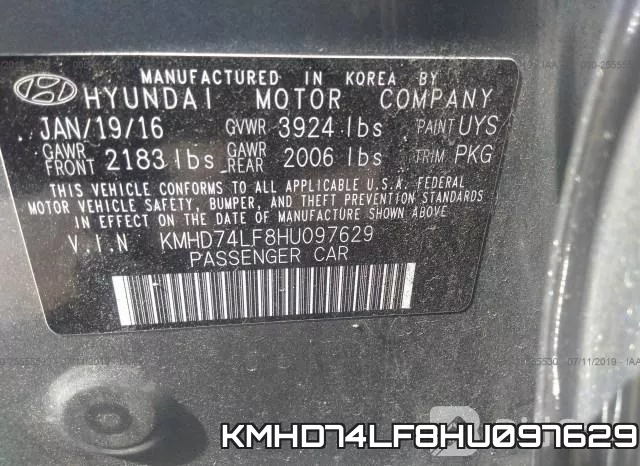 KMHD74LF8HU097629 фото 10