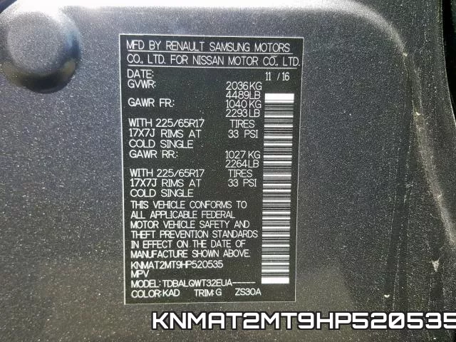 KNMAT2MT9HP520535 фото 2