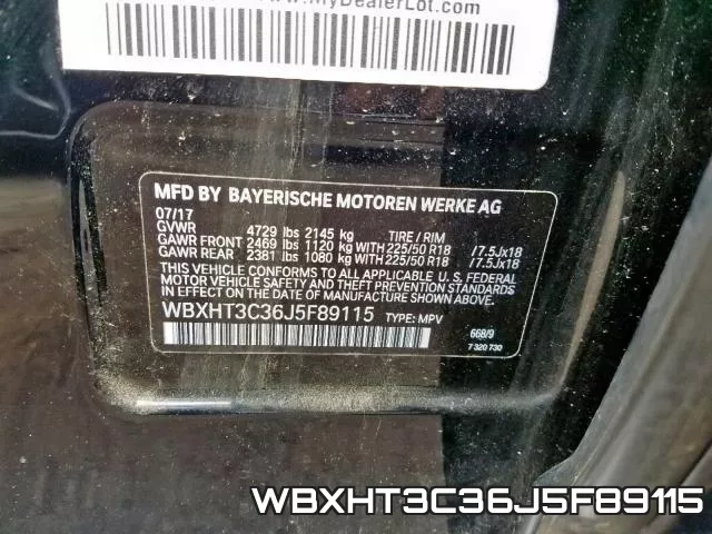 WBXHT3C36J5F89115 фото 2