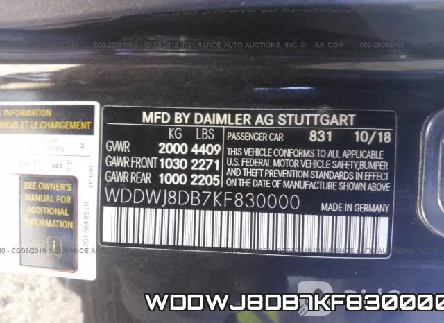 WDDWJ8DB7KF830000 фото 10