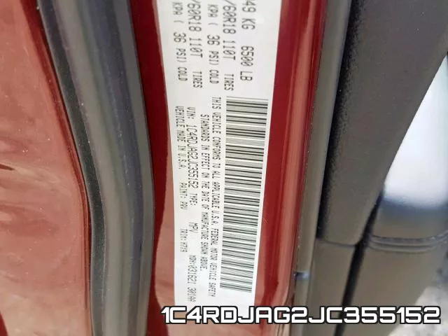 1C4RDJAG2JC355152 фото 2