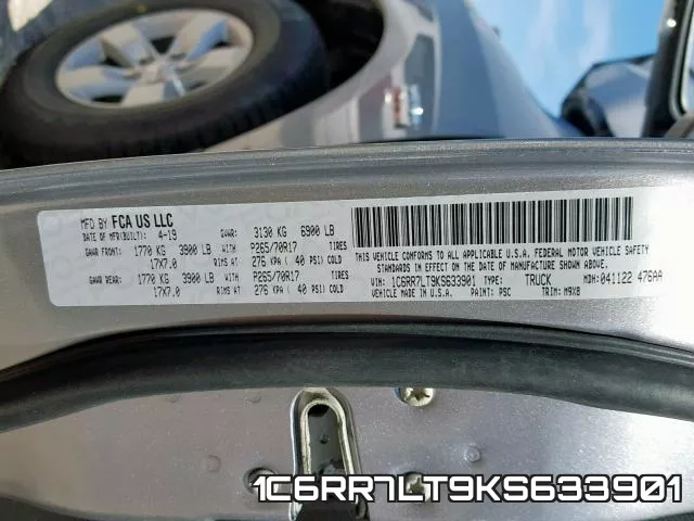 1C6RR7LT9KS633901 фото 2