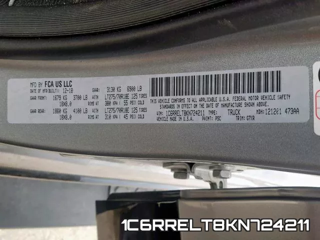 1C6RRELT8KN724211 фото 2