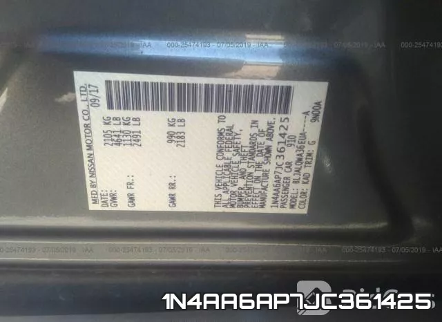 1N4AA6AP7JC361425 фото 10