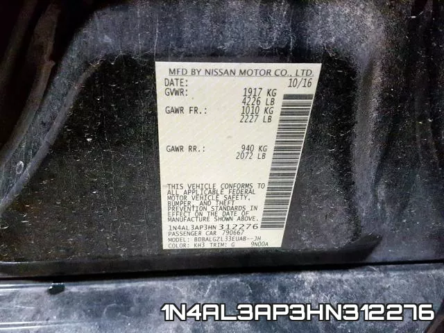 1N4AL3AP3HN312276 фото 2