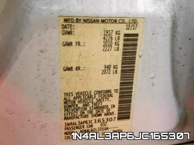 1N4AL3AP6JC165307 фото 2