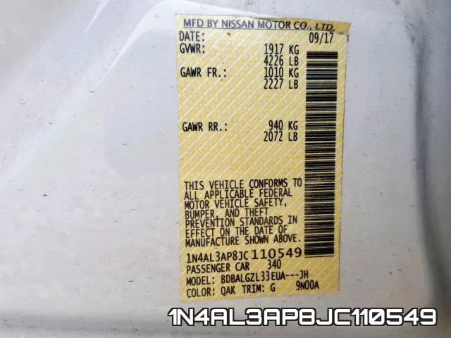 1N4AL3AP8JC110549 фото 2
