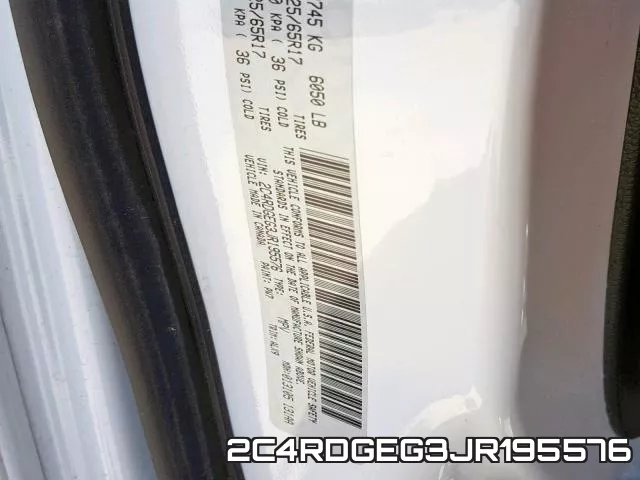 2C4RDGEG3JR195576 фото 2
