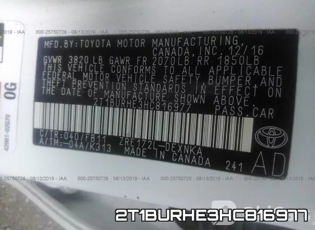 2T1BURHE3HC816977 фото 10