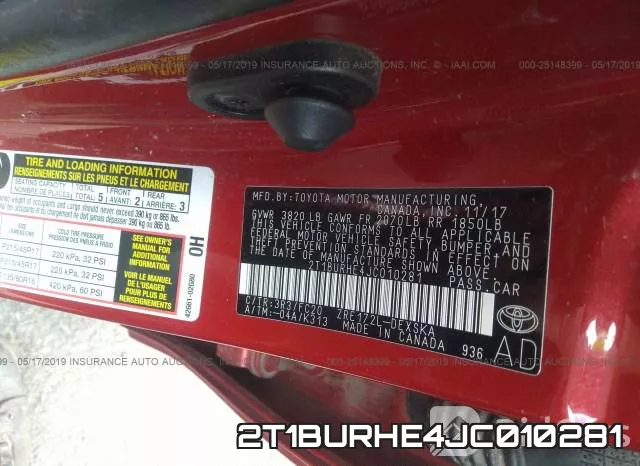 2T1BURHE4JC010281 фото 10