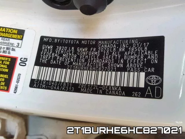 2T1BURHE6HC827021 фото 2
