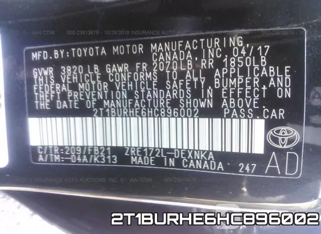 2T1BURHE6HC896002 фото 10