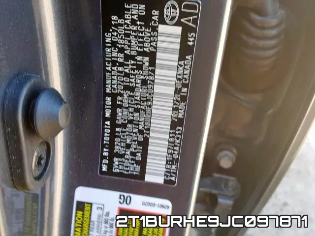 2T1BURHE9JC097871 фото 2