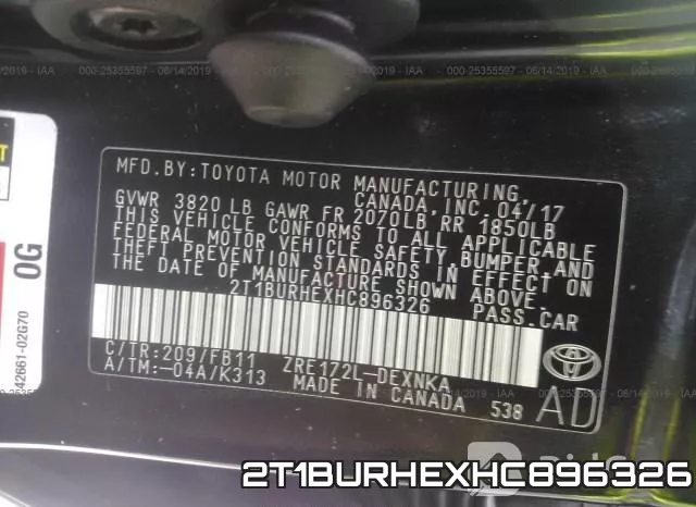 2T1BURHEXHC896326 фото 10