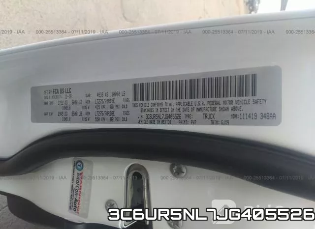 3C6UR5NL7JG405526 фото 10