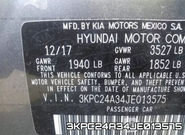 3KPC24A34JE013575 фото 10