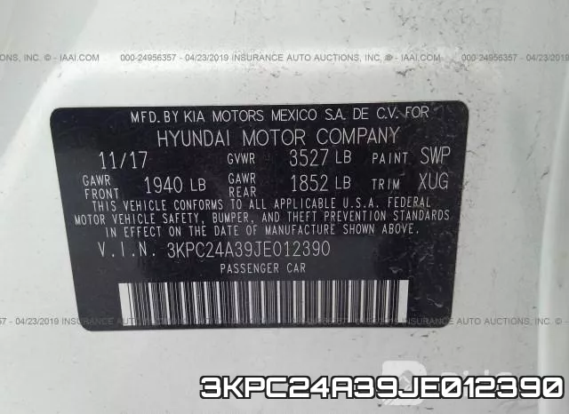 3KPC24A39JE012390 фото 10