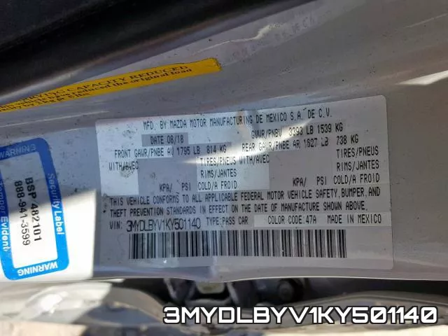 3MYDLBYV1KY501140 фото 2