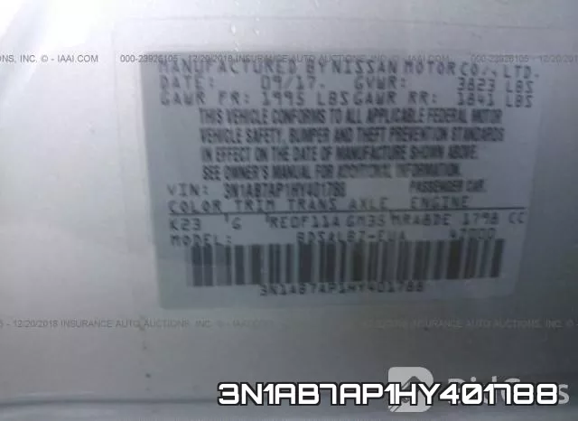 3N1AB7AP1HY401788 фото 10