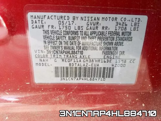 3N1CN7AP4HL884710 фото 2