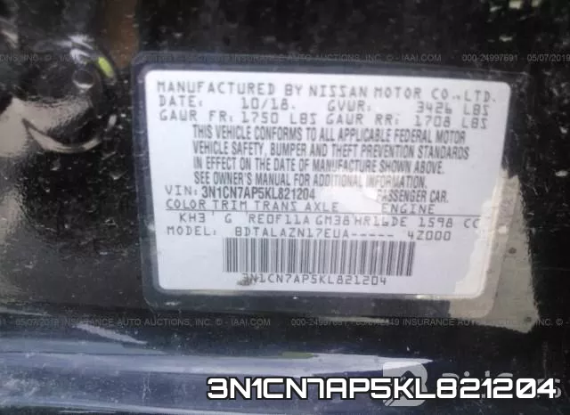 3N1CN7AP5KL821204 фото 10