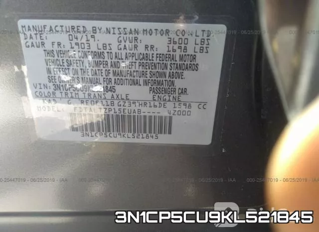 3N1CP5CU9KL521845 фото 10