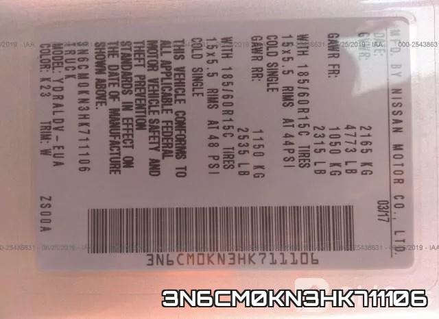 3N6CM0KN3HK711106 фото 10