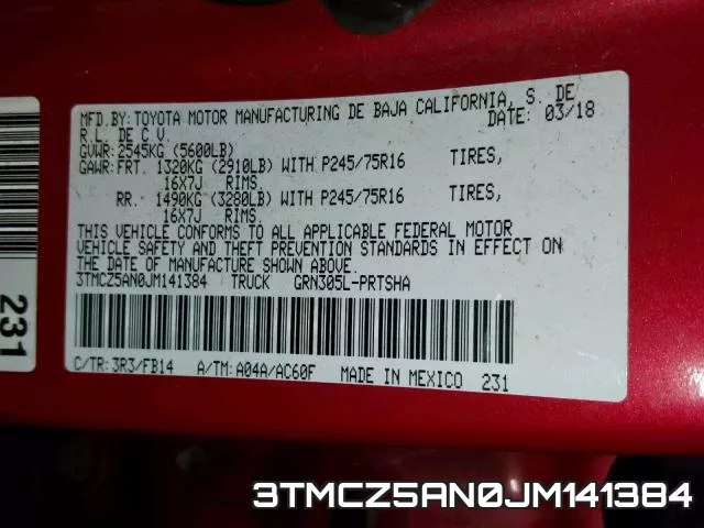 3TMCZ5AN0JM141384 фото 2
