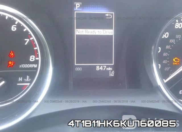 4T1B11HK6KU760085 фото 8