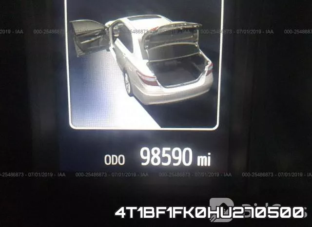 4T1BF1FK0HU270500 фото 8