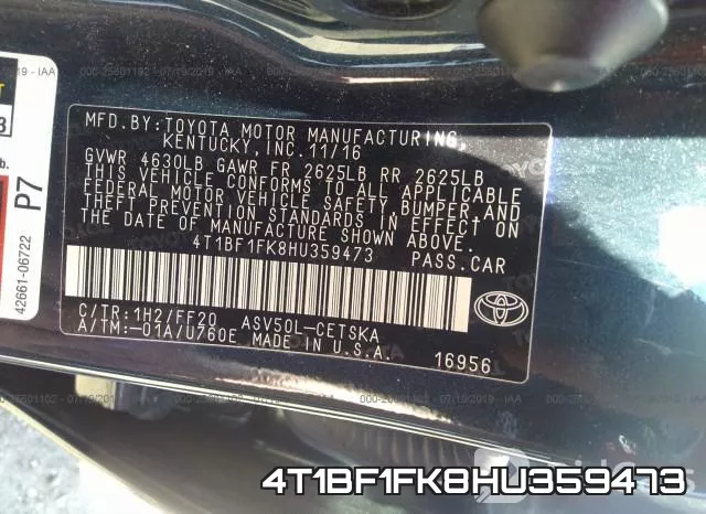 4T1BF1FK8HU359473 фото 10