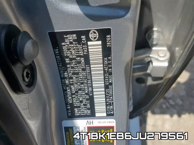4T1BK1EB6JU279561 фото 2