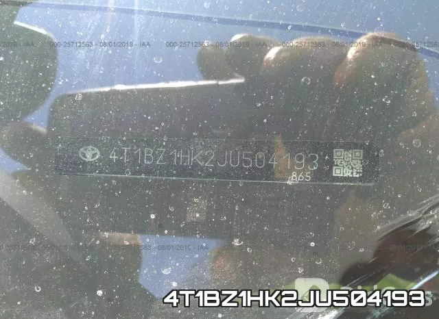 4T1BZ1HK2JU504193 фото 10