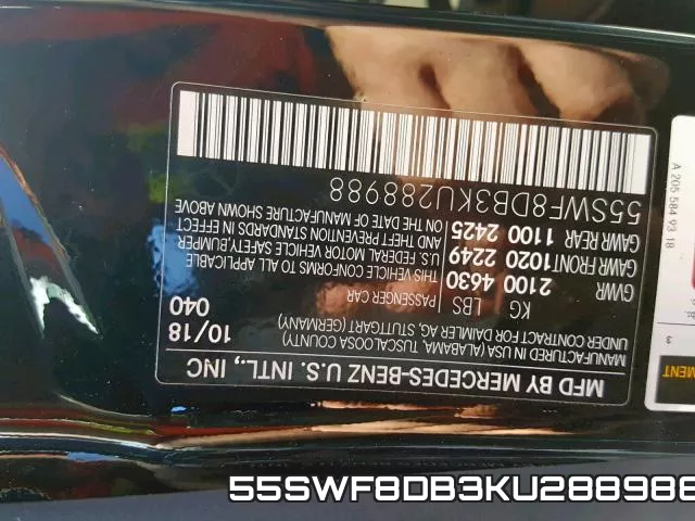55SWF8DB3KU288988 фото 2