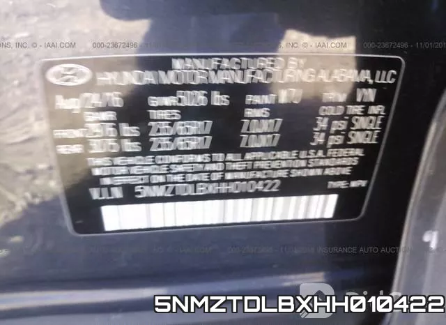 5NMZTDLBXHH010422 фото 10