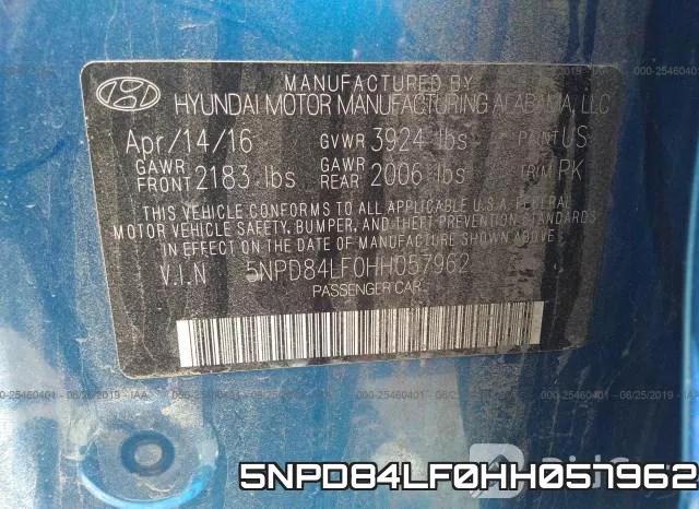 5NPD84LF0HH057962 фото 10