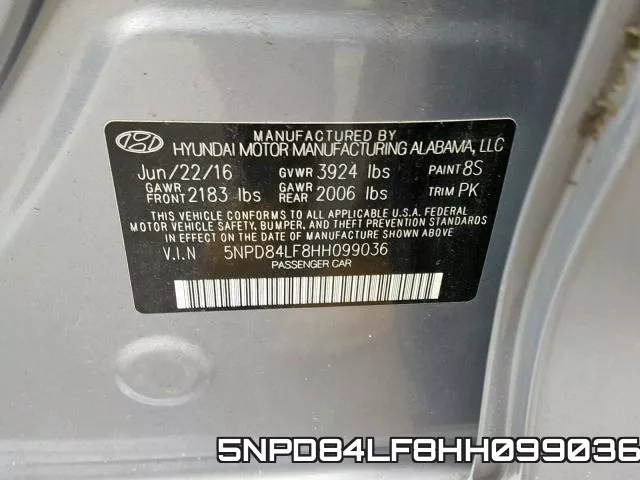 5NPD84LF8HH099036 фото 2