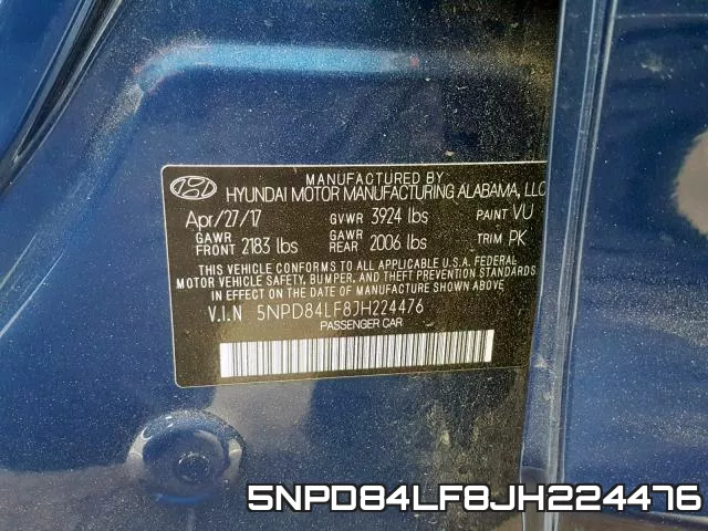5NPD84LF8JH224476 фото 2