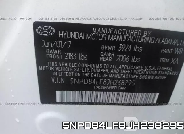 5NPD84LF8JH238295 фото 10