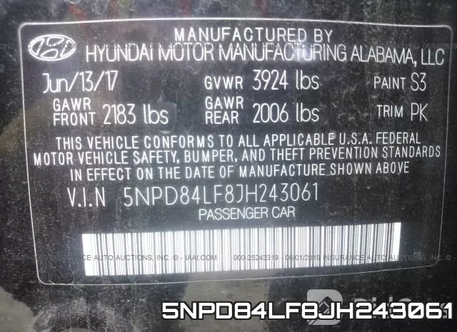 5NPD84LF8JH243061 фото 10